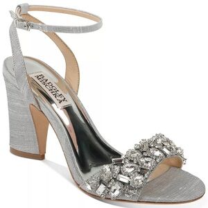 Badgley Mischka Women's Jill Chrystal Embellished Block Heels size 7